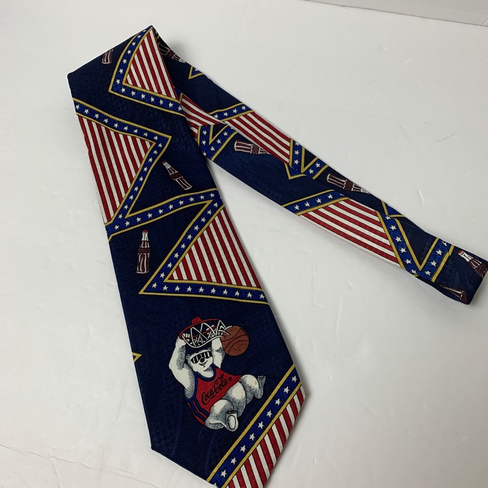 Coca-Cola Polar Bear Dunking Basketball Tie